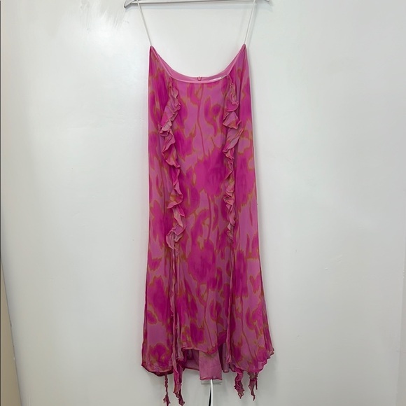 Pink Maxi Skirt with Ruffle Details - Picture 2 of 9